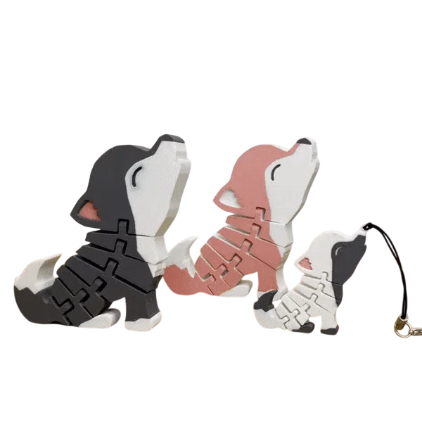 Lobo Flexible Multicolor – Llavero Impactante y Personalizable