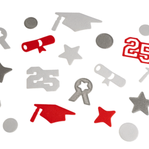 Set de 50 Confeti de Mesa “Graduation 2025” – Decoración 3D para Eventos Académicos