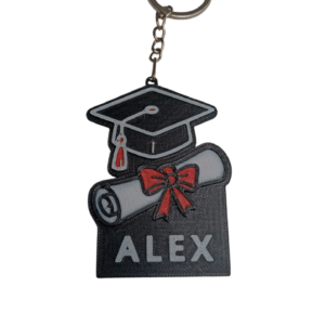 Llavero Personalizado “Graduado 2025” – Nombre + Birrete 3D