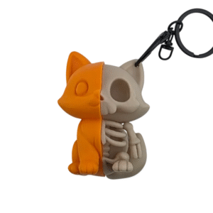 Llavero Esqueleto de Zorro 3D - ¡Misterio y Diversión en Tus Llaves!