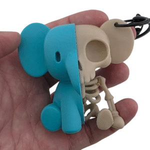 Llavero Elefante Esqueleto 3D - ¡Misterio Tierno en Tus Llaves!