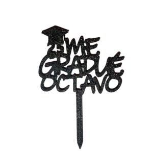 Topper Cupcake “Birrete25, Me Gradué Octavo” – Graduación 8° Básico