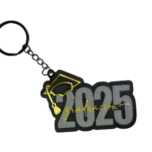 Llavero graduación 2025 con birrete y frase especial