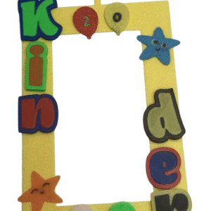 Marco Premium “2025 Kínder Logrado” – Con Globos, Estrellas Felices y Letras K-I-N-D-E-R