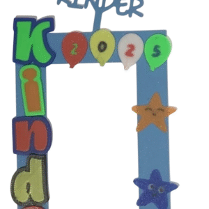 Marco “Último día en mi jardín” – KÍNDER 2025 con globos y letras decorativas