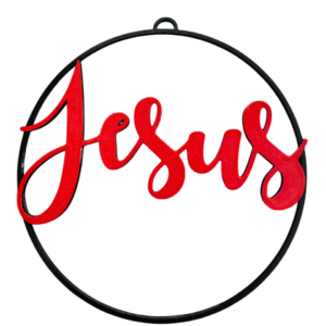 Adorno Mural Circular Jesús 3D con NFC Bíblico