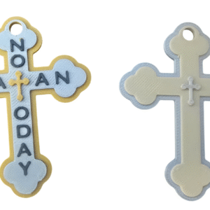 Llavero Cruz 3D 'Not Today Satan' con NFC Bíblico