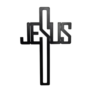 Adorno Mural Cruz 3D Jesús con NFC Bíblico