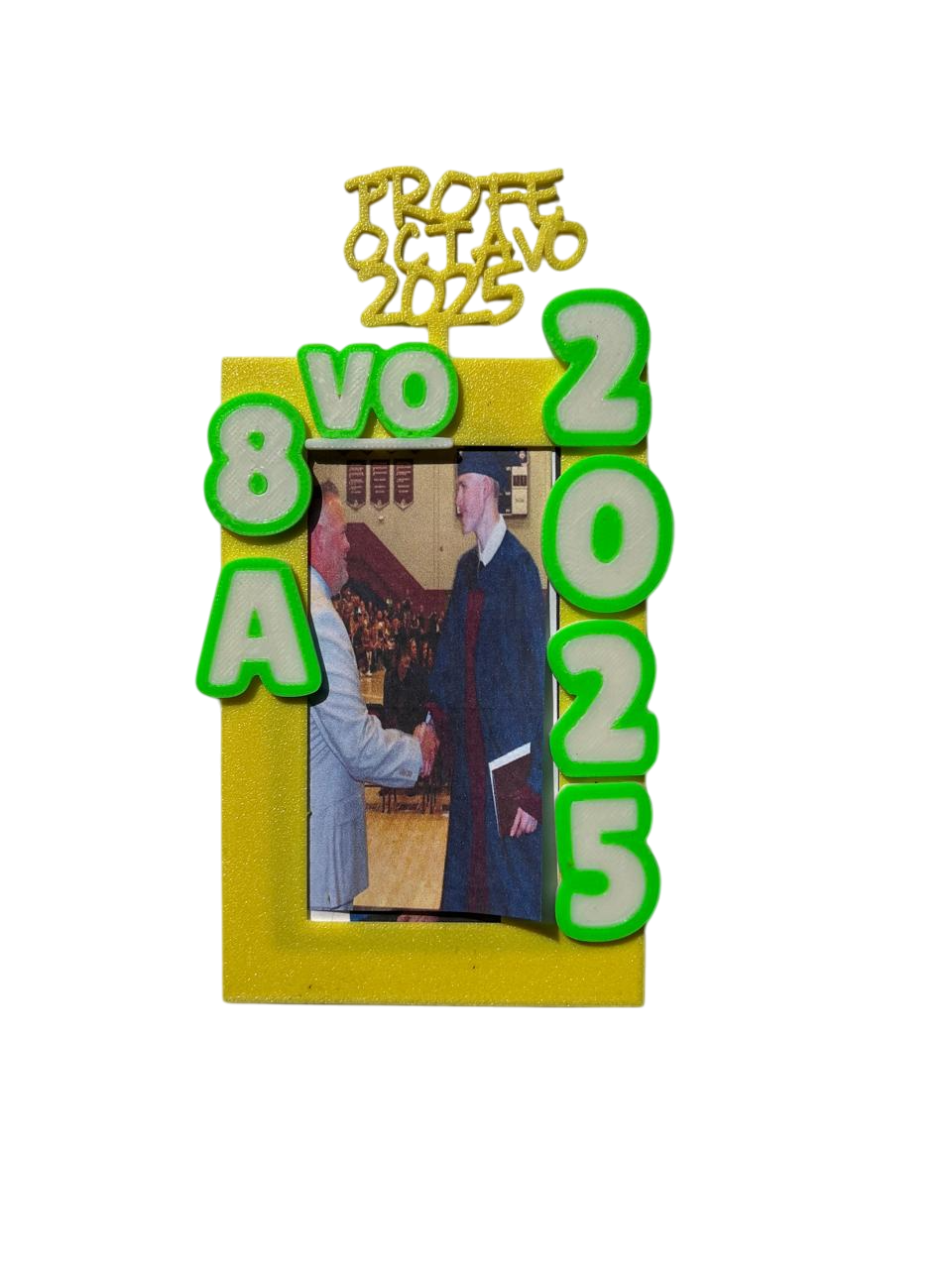 Marco 3D «Profe Octavo 2025» – Modelo ALTO (Personalizable)